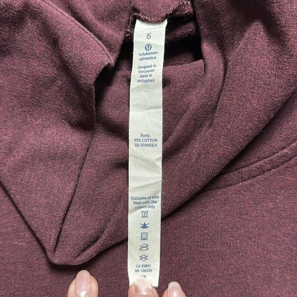 Lululemon Burgundy Sweatshirt - Picture 3 of 6
